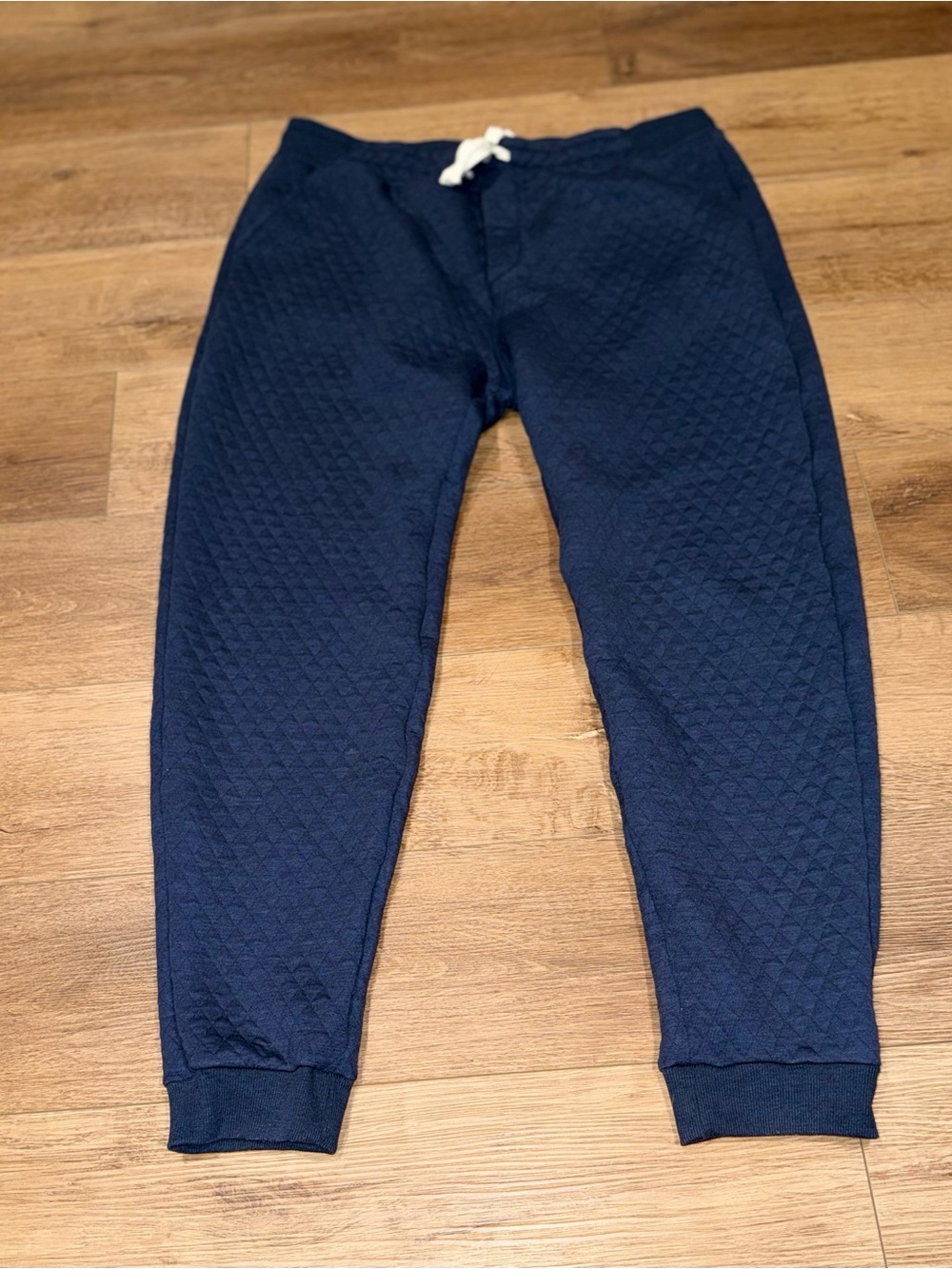 Marine Layer Quilted Navy Drawstring Pull-up joggers XL Casual Comfy everyday